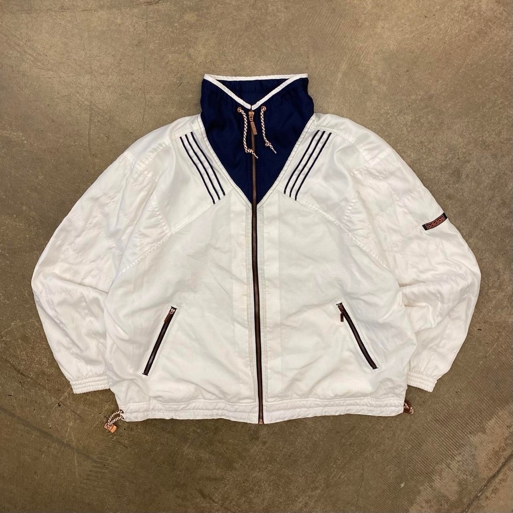 Vintage Adidas Full Zip Windbreaker Two Toned 90s Jacket Size XL